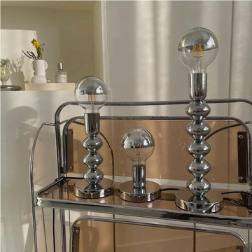 Silver Nordic LED Desk Lamp – Sleek and Stylish for Bedroom Decor