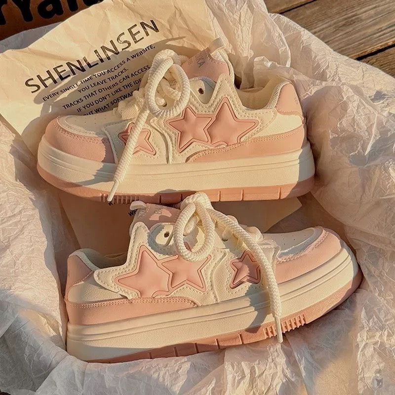 Cute chunky sneakers with kawaii aesthetic