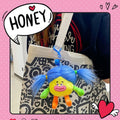 Cartoon Plush Doll with Smooth Touch Stuffed Funny Hair