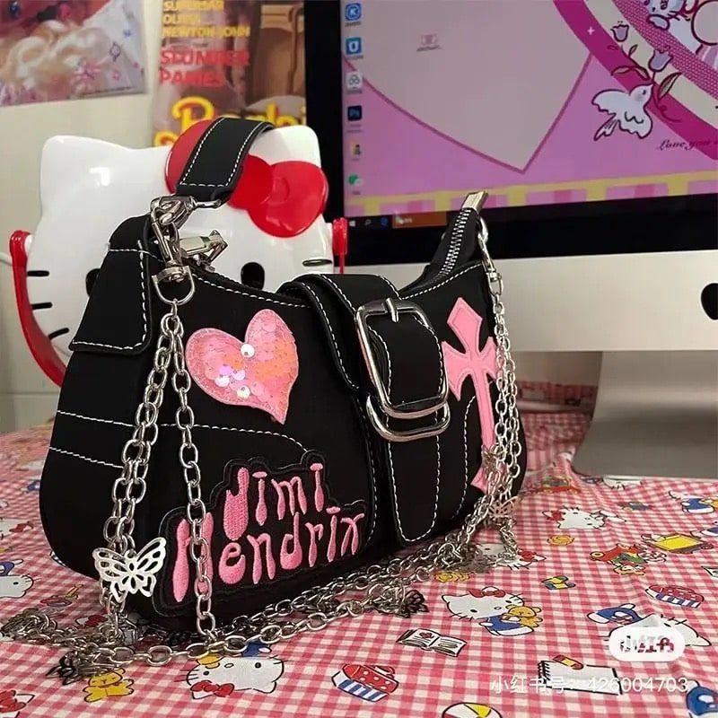 Handbag with Chain Strap – Hip-Hop Style