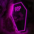 Coffin mirror neon sign, ideal for gothic bedroom and Halloween decor