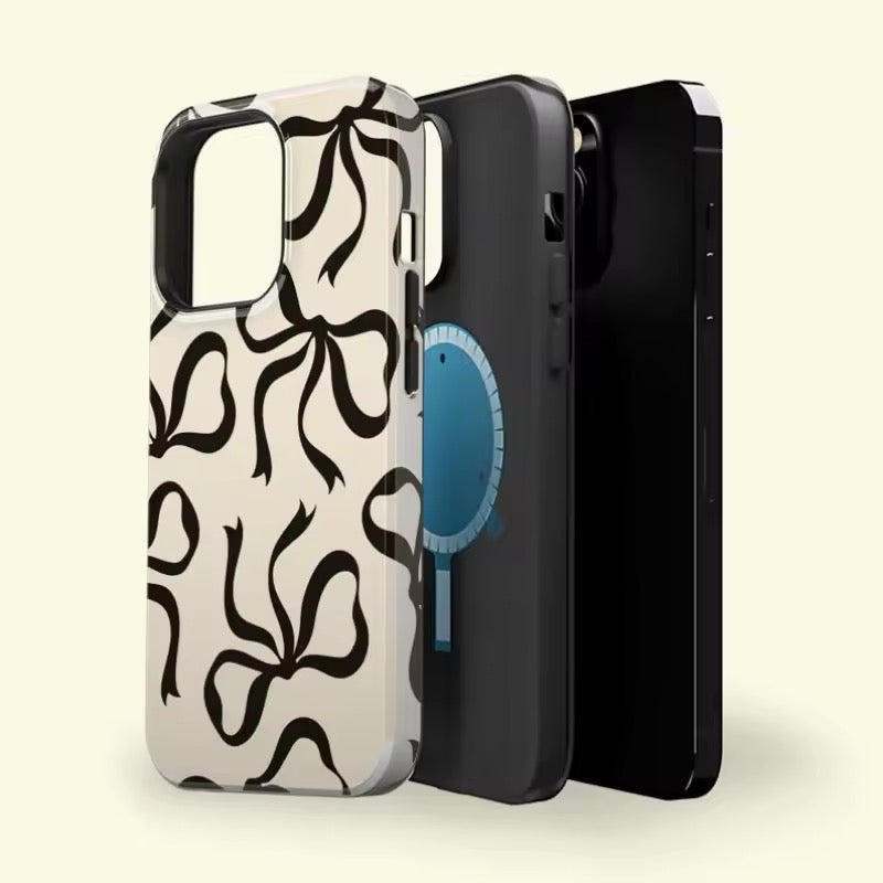 Red acrylic phone case with magnetic compatibility
