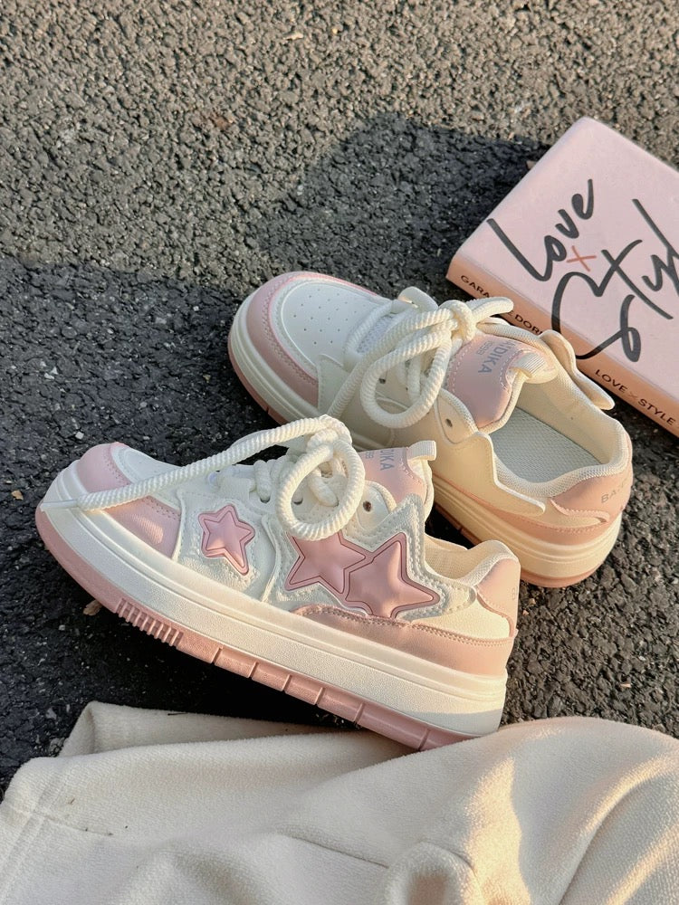 Stylish pink sneakers for street style and sports
