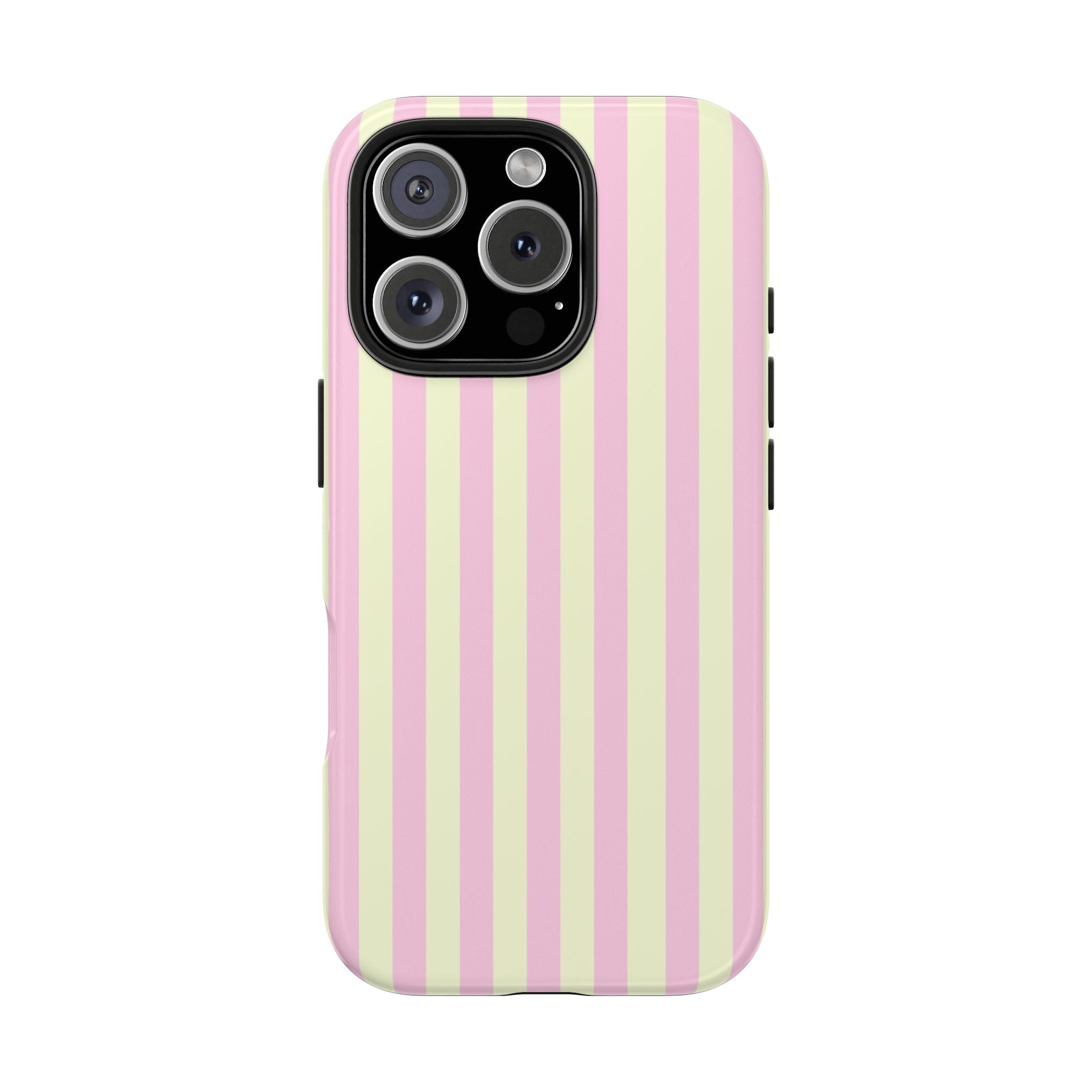 Phone case with pink floral and bow pattern on a white background