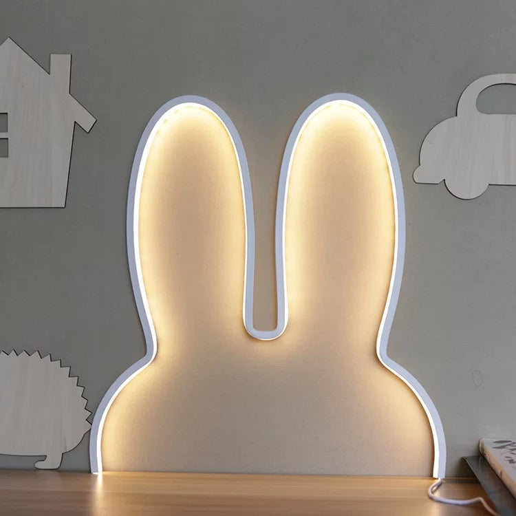 Cute Rabbit Baby Nightlight – USB Powered LED Desk Lamp for Children's Bedrooms and Home Decor