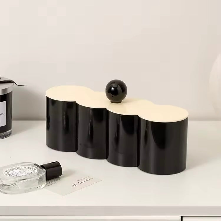Purple dopamine storage box with lid for vanity, bathroom, or desk

