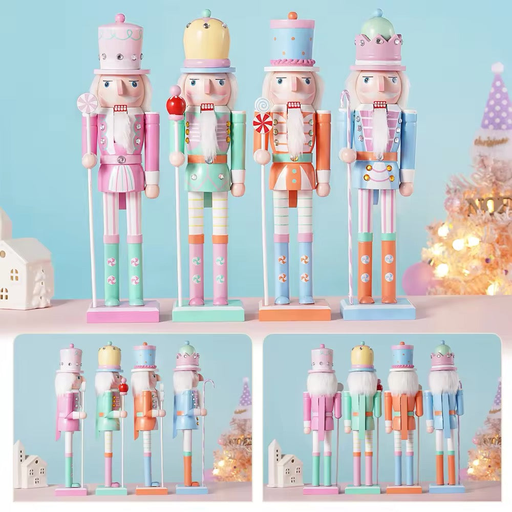 Handcrafted wooden nutcracker soldier with vibrant colors. Perfect for holiday mantel, tree decorations, or as a festive gift.