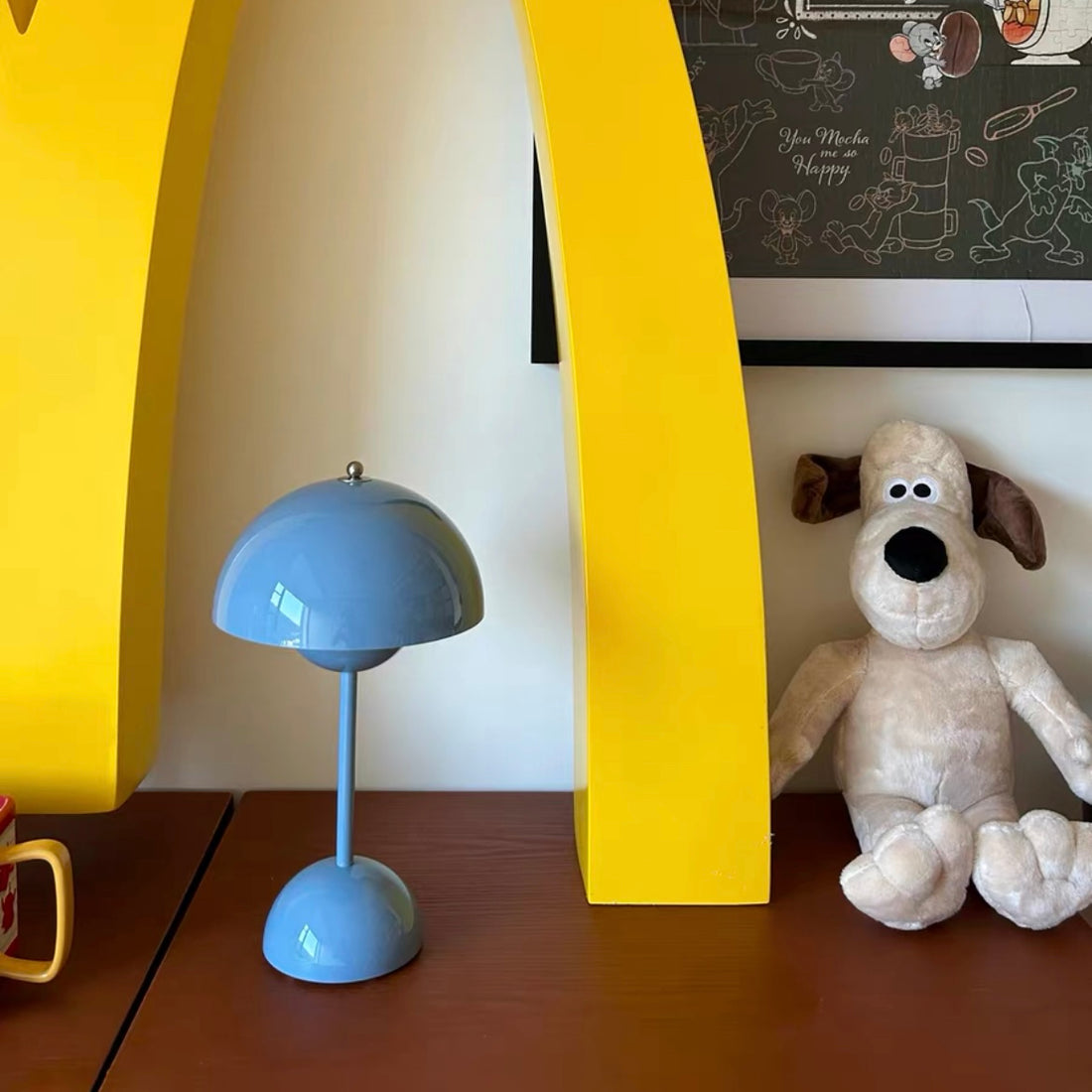 Preppy Mushroom Table Lamp – Cute Vintage Design