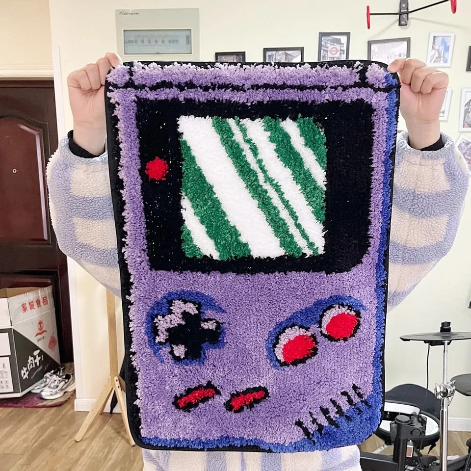 Gamer Gift Retro Rug Design – Unique Carpet for Game Room