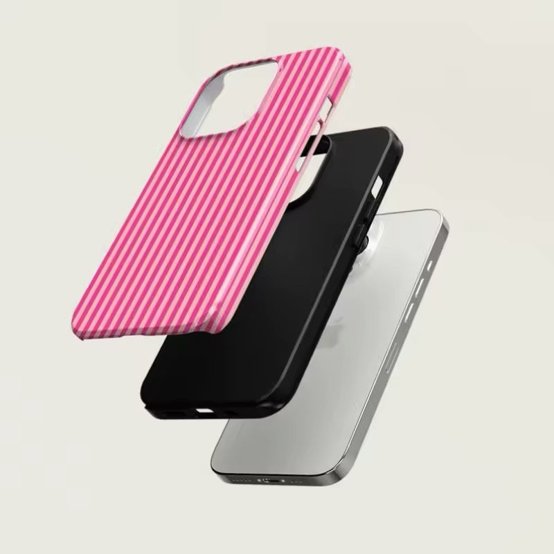 Striped phone case for coquette aesthetic lovers