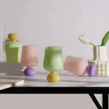 Vintage Cream-Colored Tulip Flower Glass
