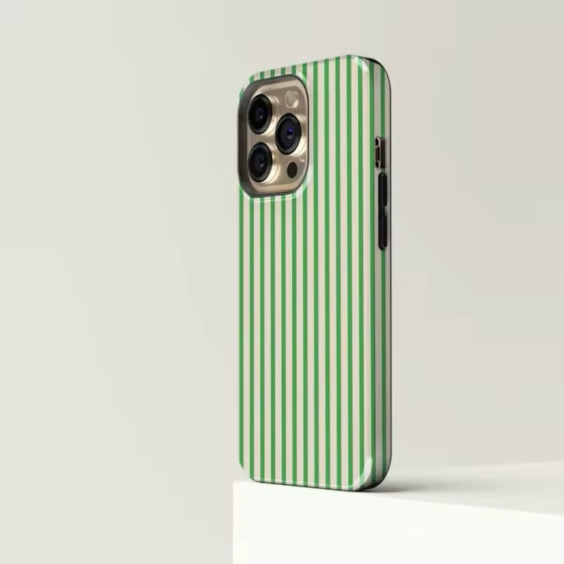 Best aesthetic phone case with blue and pink stripes