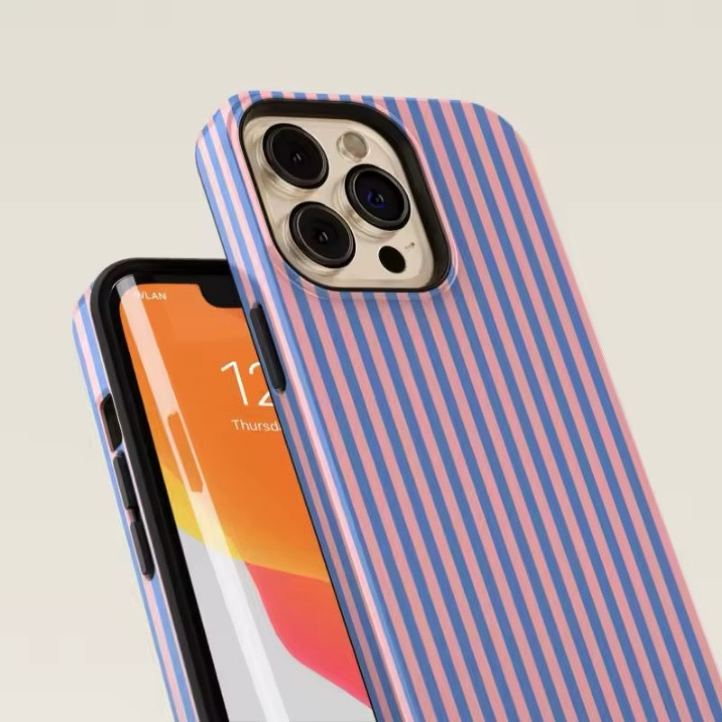Soft yet durable phone case with aesthetic stripe design