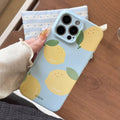 Cute lemon iPhone 15 Pro Max cover for soft girl style