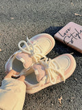 Korean-inspired casual pink platform shoes