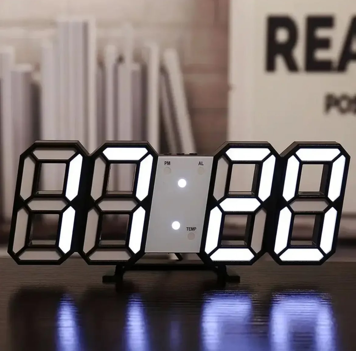 Hanging 3D wall clock for office and living room decor