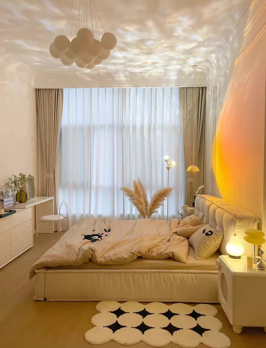 Sunset light projection lamp with USB power and remote control