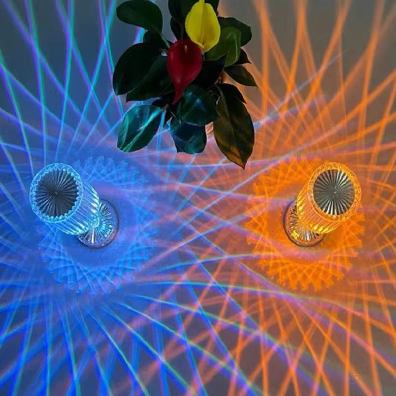 Rechargeable RGB LED lamp with touch control and remote