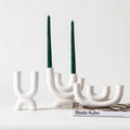 Minimalist ceramic candle holder with Nordic design