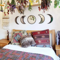 Easy-to-install moon mirror set with adhesive backing.
