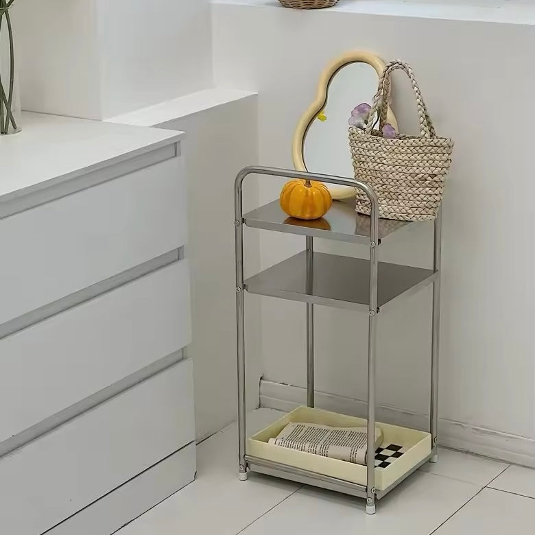 Bedroom side table with steel construction