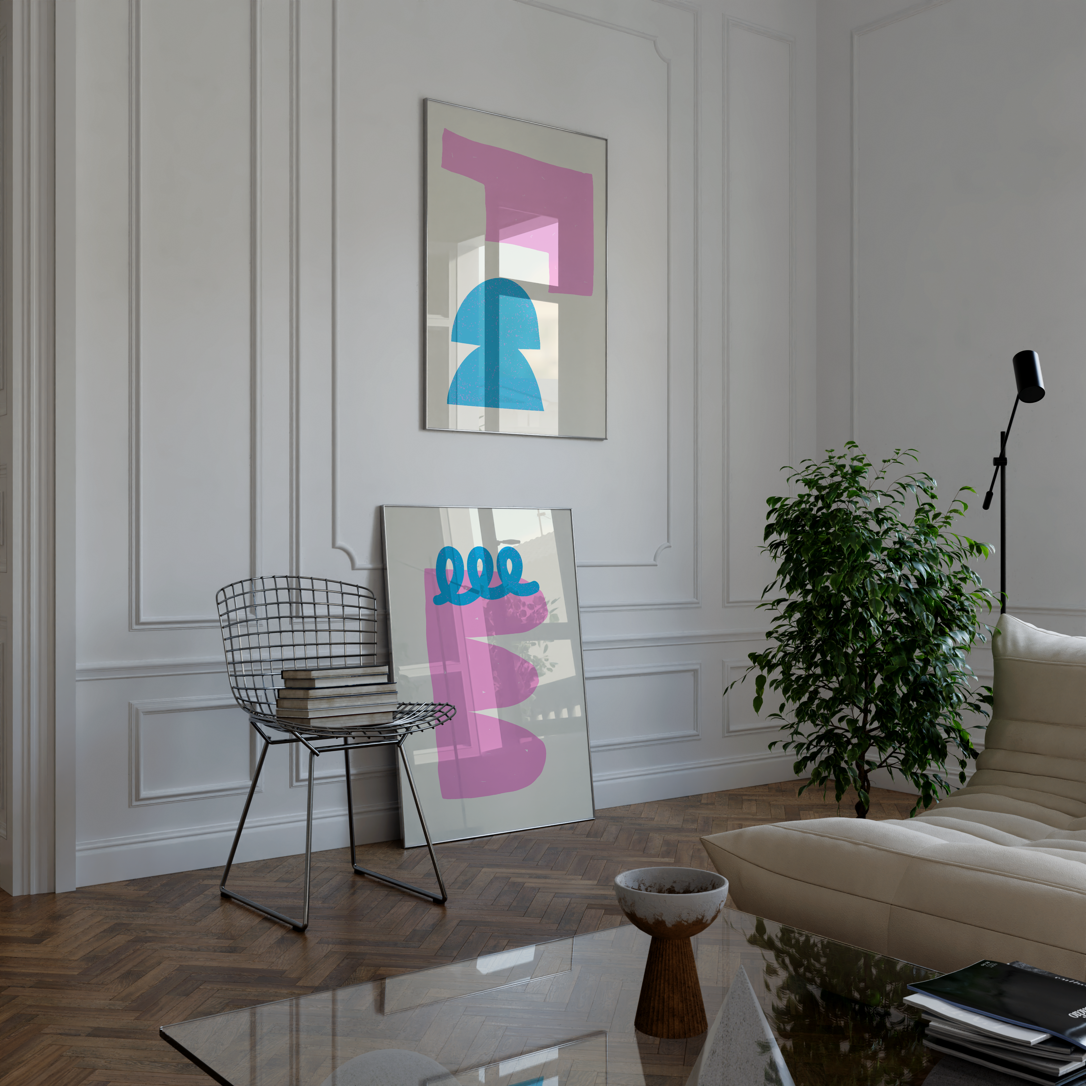 Set of three digital prints for minimalist home decor refresh
