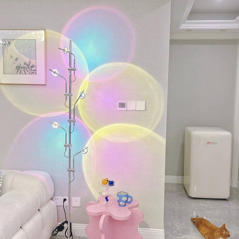 Sunset projector floor lamp with LED lighting and filters