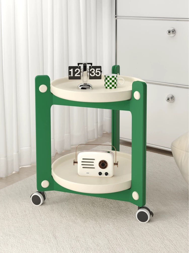 Green retro acrylic coffee table for modern living room decor