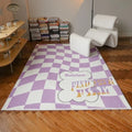 Pastel Plaid Carpet – Perfect for Living Room and Home Decor