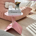 Pink Round Side Table for Living Room