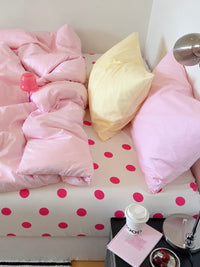 Pink Polka Dot Bedding Set