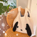 Plush Tote Bag with Big Puppy Ears