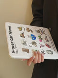 Super Cat Team iPad cover with hilarious cat graphics and a rotating stand. Aesthetic, protective, and TikTok-ready. Fits most iPads from 9.7