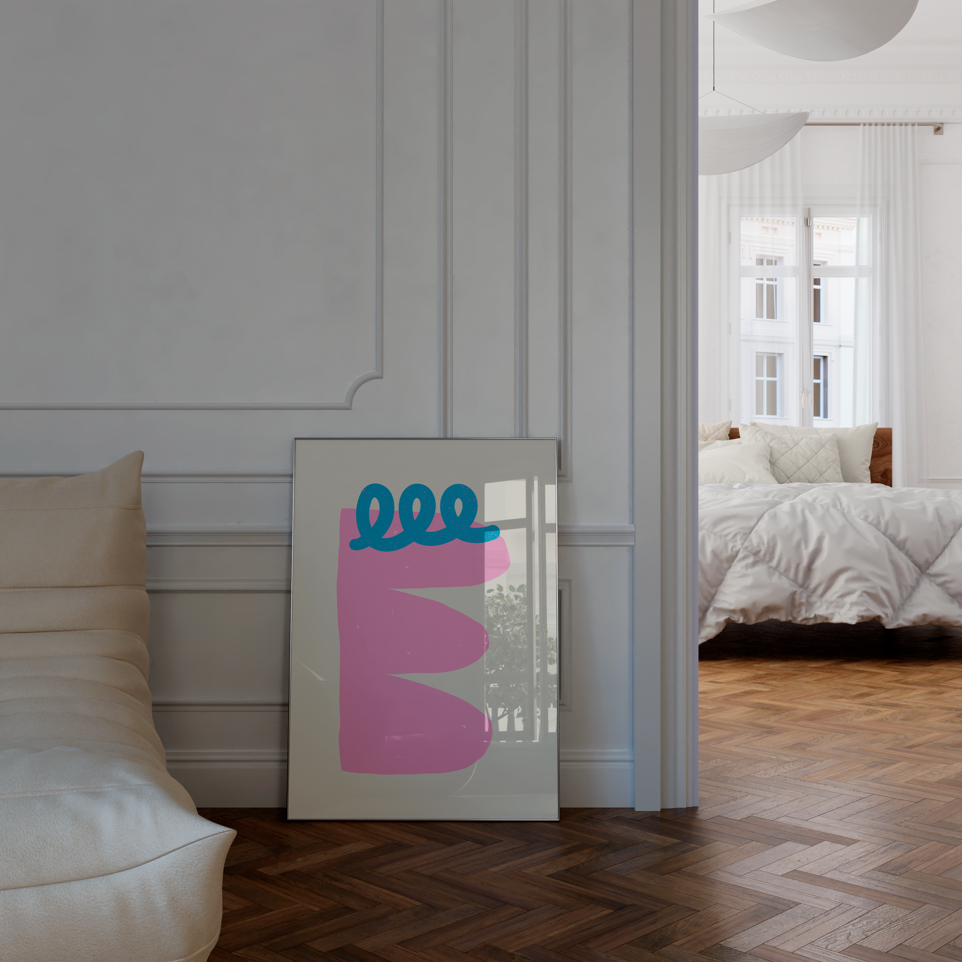 Modern abstract wall art designed for creative studios and apartments