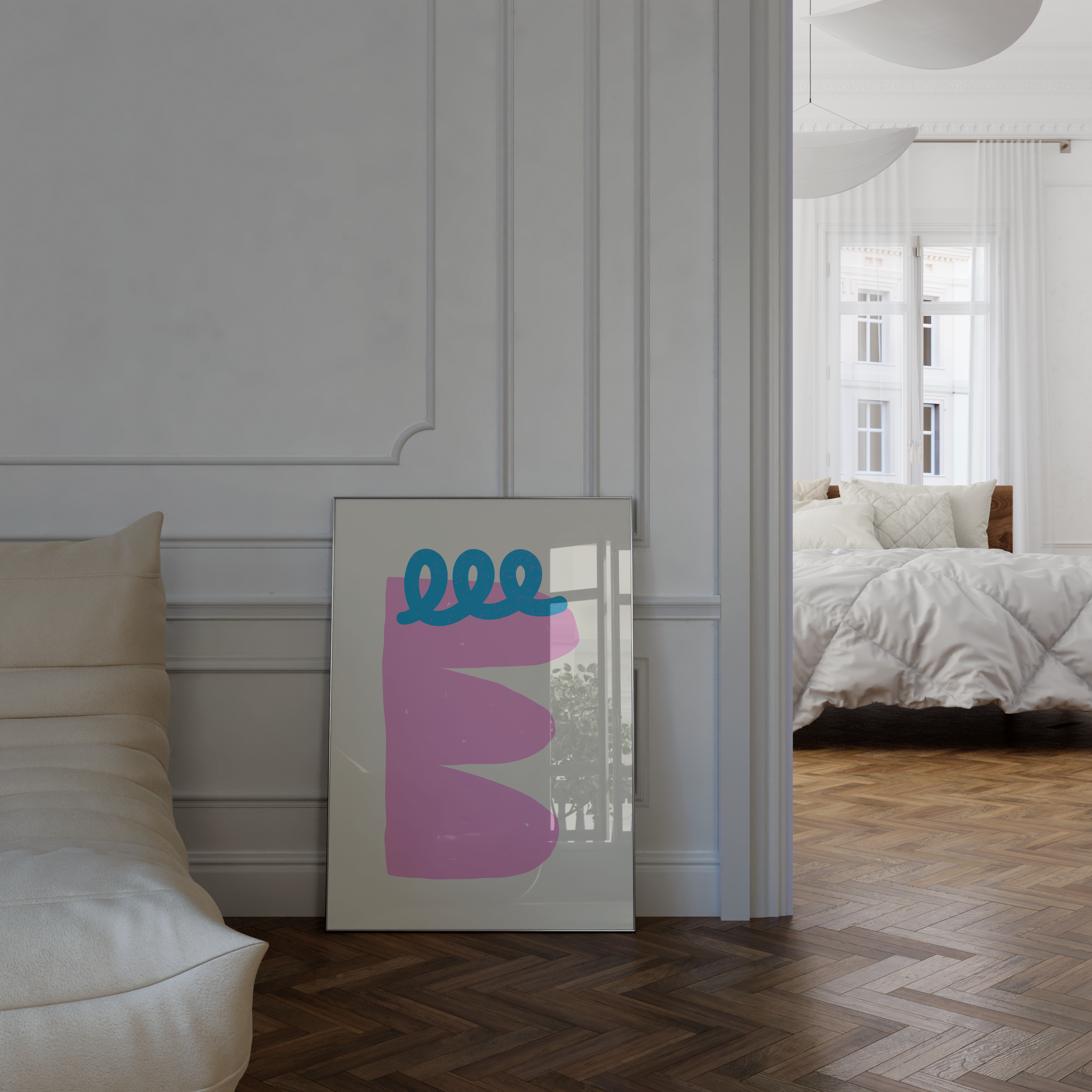 Modern abstract wall art designed for creative studios and apartments