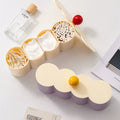 Aesthetic makeup box with lid and ball knob, perfect for pastel room and vanity decor
