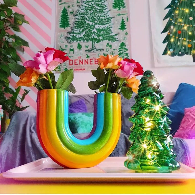 Modern Simple U Shape Resin Flowerpot for Home Decor
