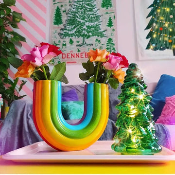 Modern Simple U Shape Resin Flowerpot for Home Decor