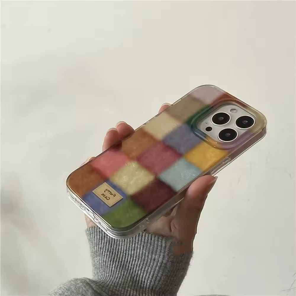 Colorful patchwork iPhone cover for iPhone 16 Pro Max