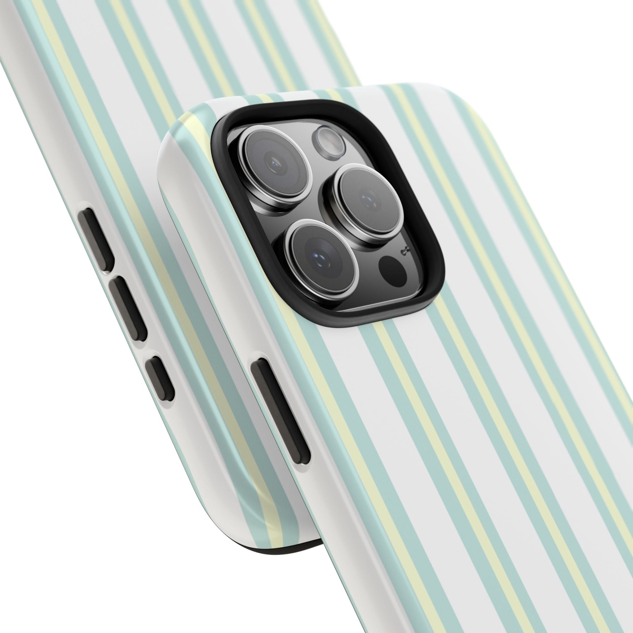 Phone case with blue floral pattern on a white background