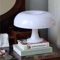 Orange mushroom lamp for Scandinavian-inspired decor