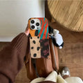 Stylish leopard print iPhone cover with a vintage aesthetic