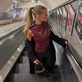 Asymmetrical burgundy leather tank top for a coquette aesthetic