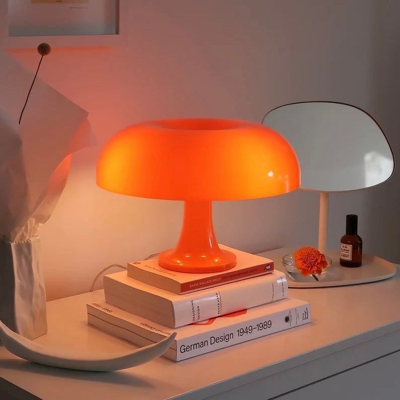 Classic retro orange table lamp for living room