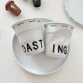 White ceramic 6.7oz coffee cup for cafes