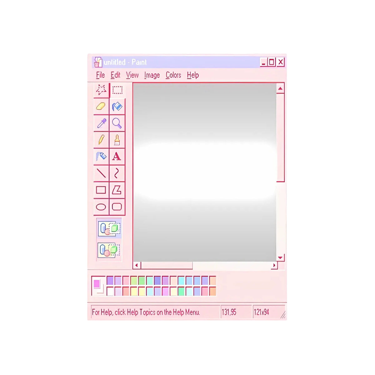 Y2K computer interface wall mirror in a rectangular pine frame